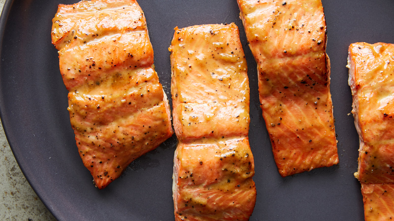 Roasted Salmon Glazed With Brown Sugar and Mustard