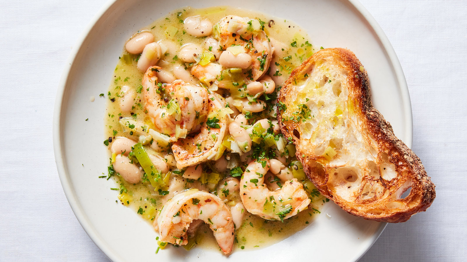 Lemony Shrimp and Bean Stew